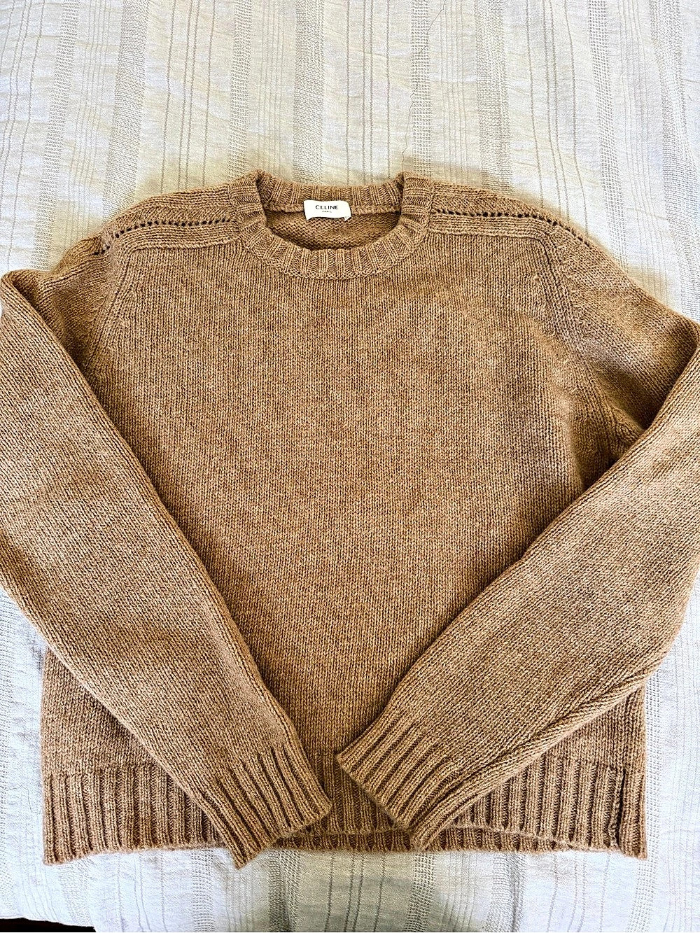 Celine Brown Crew Neck Sweater NWT